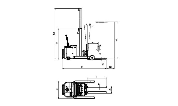 貨叉加長(cháng)全電動(dòng)前移堆高車(chē)