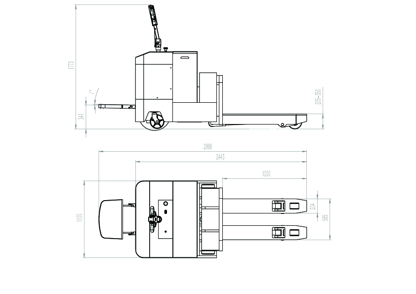 CBD80重型電動(dòng)搬運車(chē)圖 