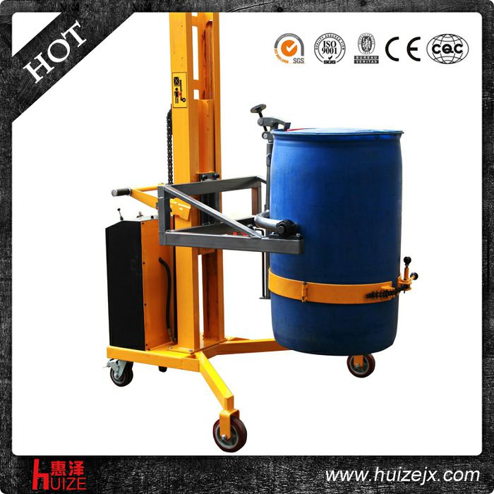半電動(dòng)油桶車(chē)(直角支腿,只堆高不旋轉)